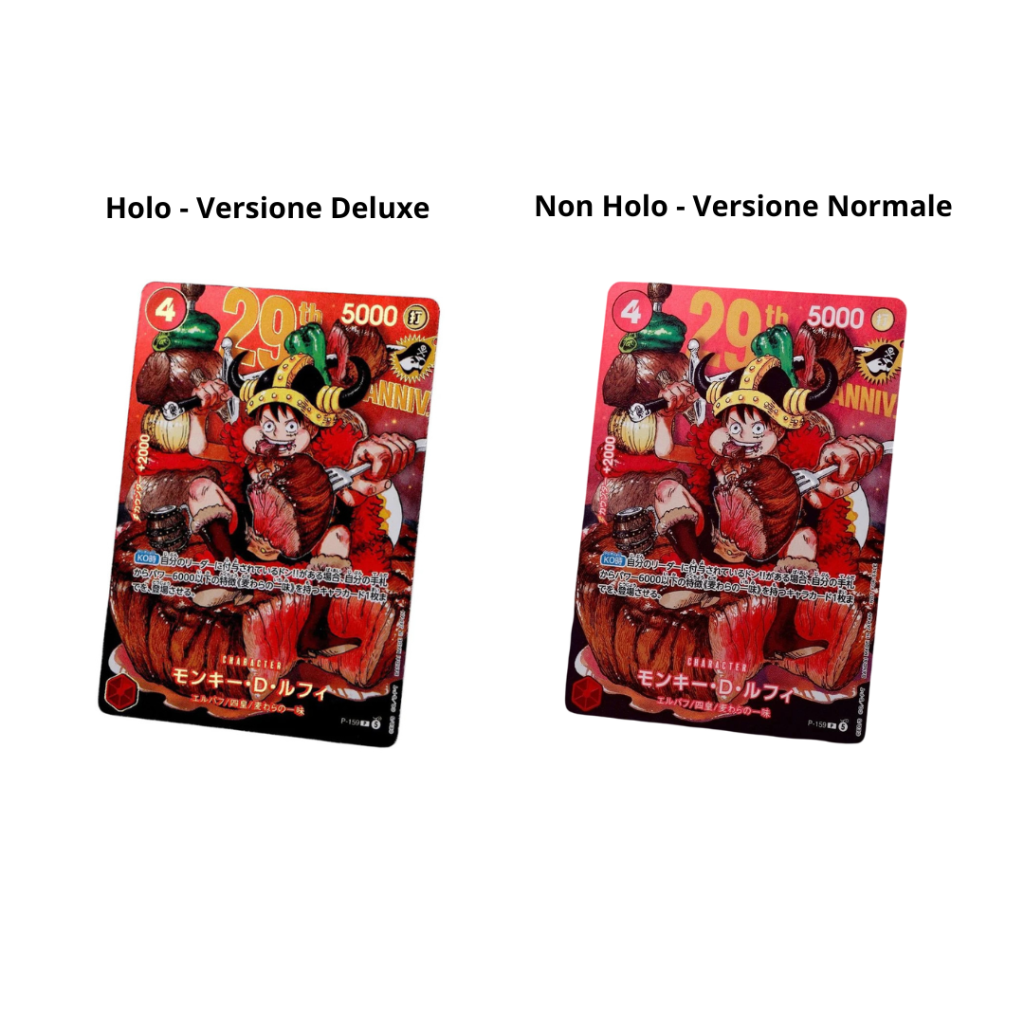 Monkey D. Luffy P-159 29th Anniversary Promo Holo Deluxe JAP